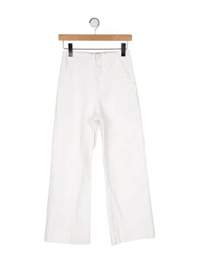 Pre-owned Scanlan Theodore High-rise Wide Leg Jeans In White
