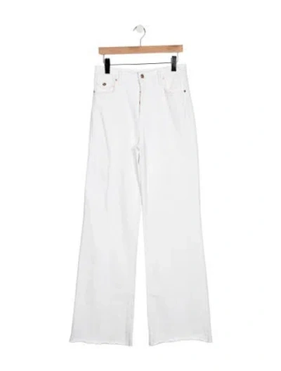 Pre-owned Scanlan Theodore High-rise Wide Leg Jeans In White