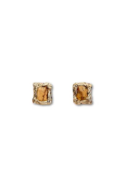 Scanlan Theodore Italian Gemstone Studs In Gold
