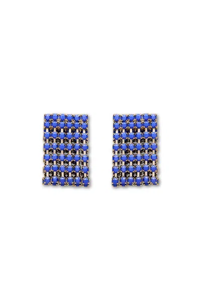 Scanlan Theodore Italian Opal Strass Earrings In Blue