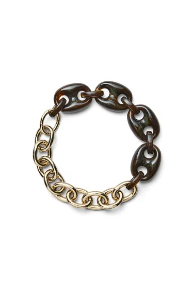 Scanlan Theodore Italian Resin And Gold Choker In Metallic