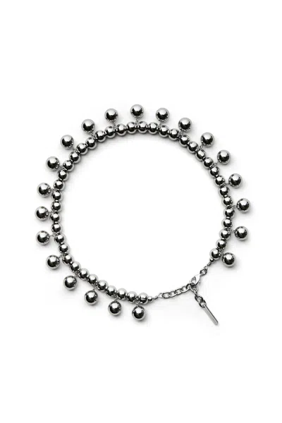 Scanlan Theodore Italian Sphere Drop Choker In Silver