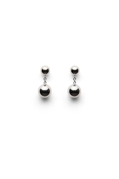 Scanlan Theodore Italian Sphere Drop Earrings In Silver