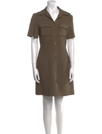 Pre-owned Scanlan Theodore Knee-length Dress In Green