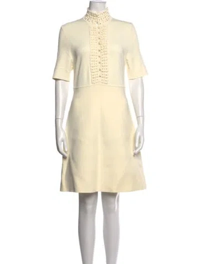Pre-owned Scanlan Theodore Knee-length Dress In White