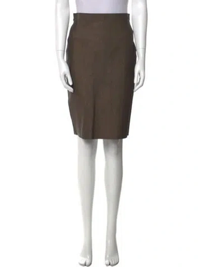 Pre-owned Scanlan Theodore Knee-length Skirt In Brown