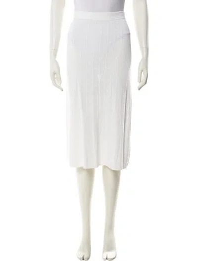 Pre-owned Scanlan Theodore Knee-length Skirt In White