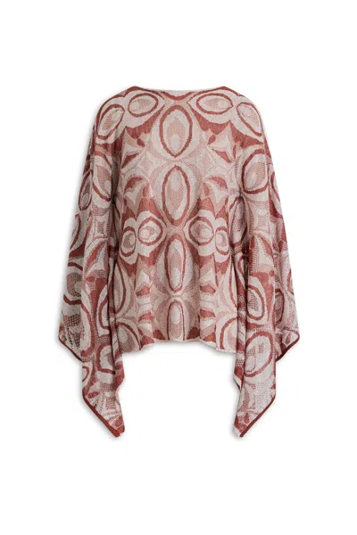 Scanlan Theodore Knit Jacquard Kaftan Top In Pink