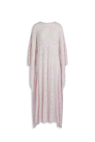 Scanlan Theodore Knit Jacquard Long Kaftan In Purple