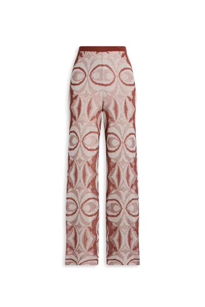 Scanlan Theodore Knit Jacquard Trouser In Pink