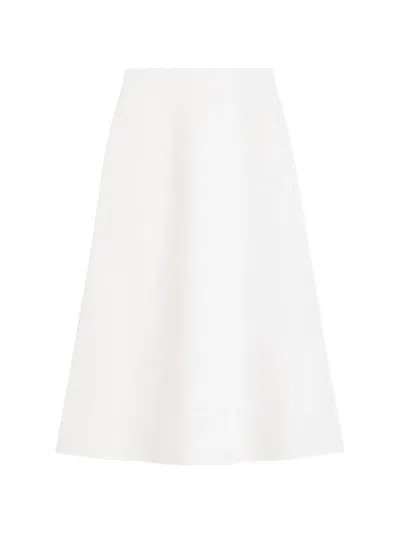 Scanlan Theodore Knit Soft-hem Skirt In White