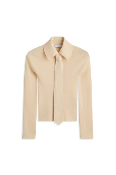 Scanlan Theodore Knit Tie Shirt In Neutral