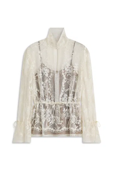 Scanlan Theodore Lace Blouse In Ivory