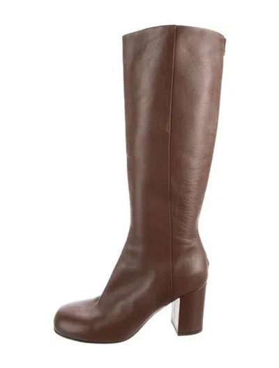 Pre-owned Scanlan Theodore Leather Boots In Brown