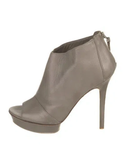 Pre-owned Scanlan Theodore Leather Boots In Gray