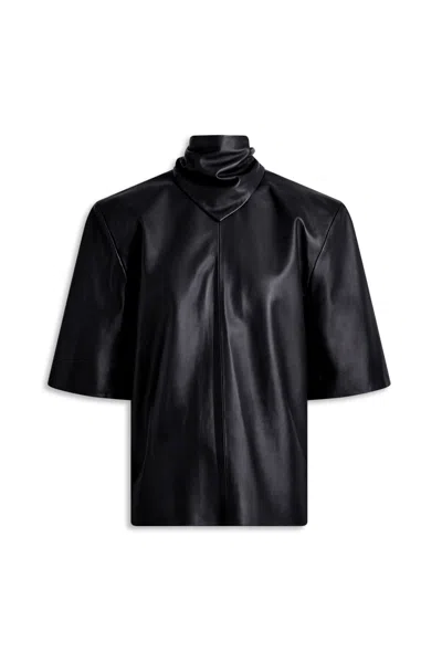 Scanlan Theodore Leather Cravat Top In Black