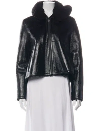 Pre-owned Scanlan Theodore Leather Jacket In Black