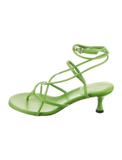 Pre-owned Scanlan Theodore Leather Sandals In Green