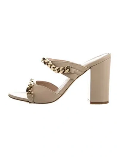Pre-owned Scanlan Theodore Leather Sandals In Neutrals