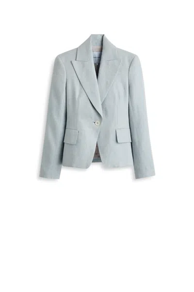 Scanlan Theodore Linen One Button Jacket In Blue