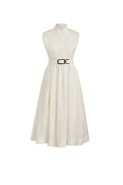 Scanlan Theodore Linen Sleeveless Dress In Multi