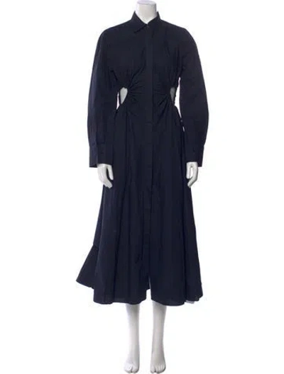 Pre-owned Scanlan Theodore Long Dress In Blue
