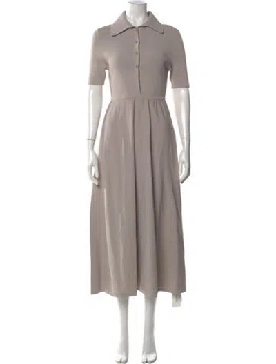 Pre-owned Scanlan Theodore Long Dress In Gray