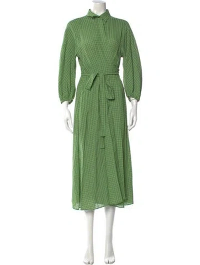 Pre-owned Scanlan Theodore Long Dress In Green
