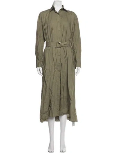 Pre-owned Scanlan Theodore Long Dress In Green
