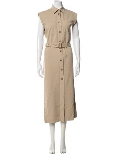 Pre-owned Scanlan Theodore Long Dress In Neutrals