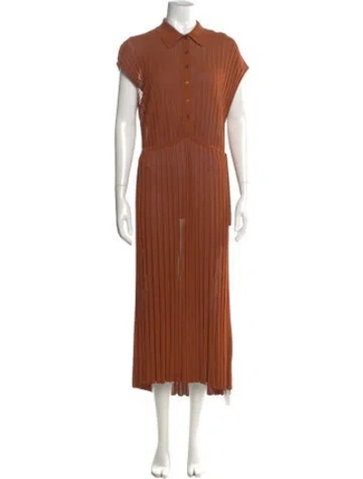Pre-owned Scanlan Theodore Long Dress In Orange
