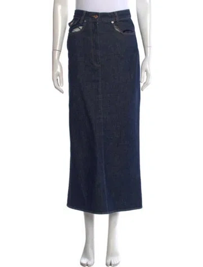 Pre-owned Scanlan Theodore Long Skirt In Blue