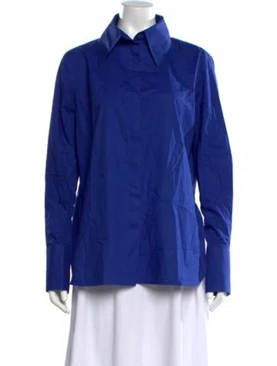 Pre-owned Scanlan Theodore Long Sleeve Top In Blue