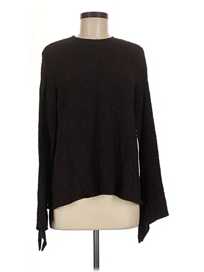 Scanlan Theodore Long Sleeve Top Brown Boatneck Tops