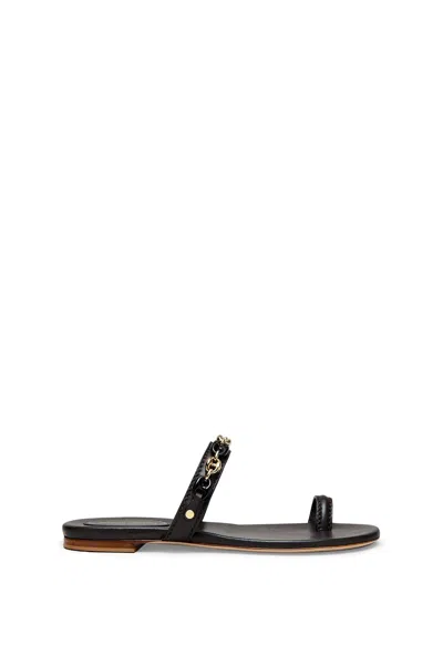 Scanlan Theodore Marine Link Chain Flat Sandal In Brown