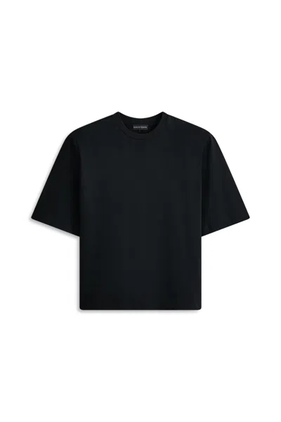 Scanlan Theodore Mercerised Oversize Shoulder Pad Tee In Black