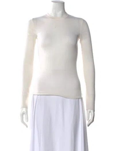 Pre-owned Scanlan Theodore Merino Wool Crew Neck Sweater In Neutral