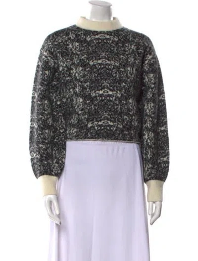 Pre-owned Scanlan Theodore Merino Wool Printed Sweater In Multi