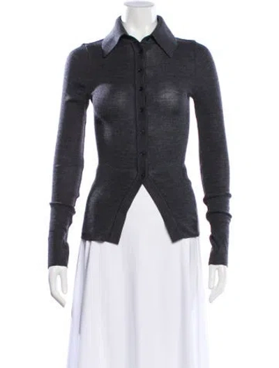 Pre-owned Scanlan Theodore Merino Wool Sweater In Gray