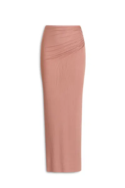 Scanlan Theodore Mesh Gathered Skirt In Pink