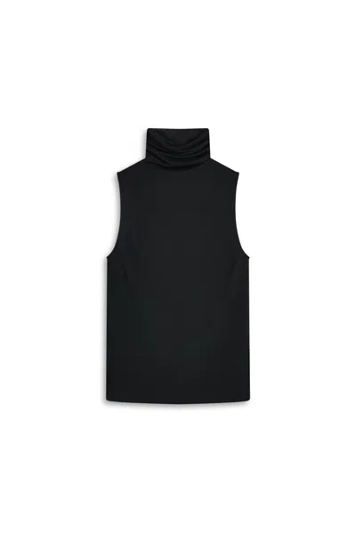 Scanlan Theodore Mesh Soft Funnel Neck Tank In Black