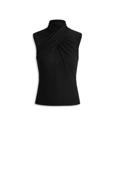 Scanlan Theodore Mesh Turban Sleeveless Top In Black