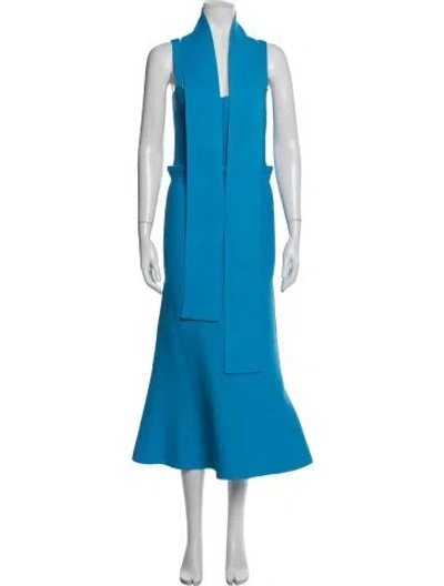 Pre-owned Scanlan Theodore Midi Length Dress In Blue