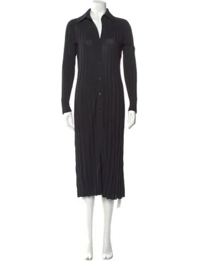 Pre-owned Scanlan Theodore Midi Length Dress In Gray