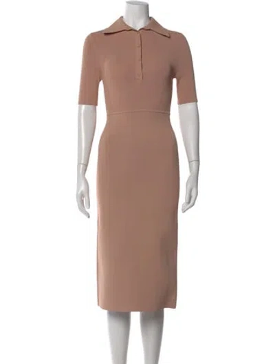 Pre-owned Scanlan Theodore Midi Length Dress In Neutral