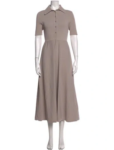 Pre-owned Scanlan Theodore Midi Length Dress In Neutrals