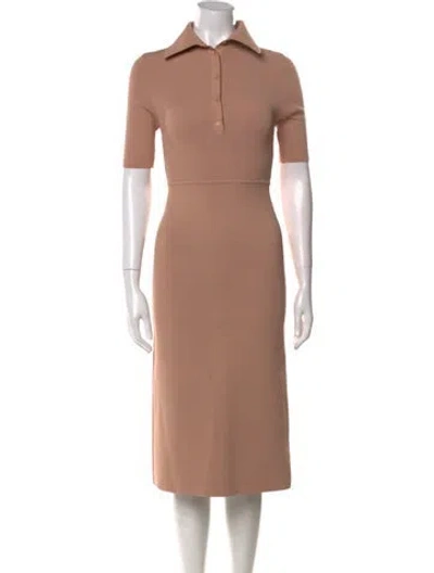 Pre-owned Scanlan Theodore Midi Length Dress W/ Tags In Neutral