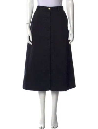 Pre-owned Scanlan Theodore Midi Length Skirt In Black