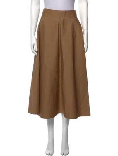 Pre-owned Scanlan Theodore Midi Length Skirt In Brown