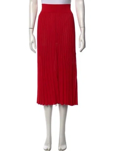 Pre-owned Scanlan Theodore Midi Length Skirt In Metallic/red
